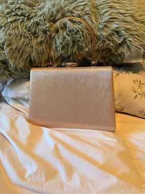 le chateau Metallic Blush Top-Handle Clutch